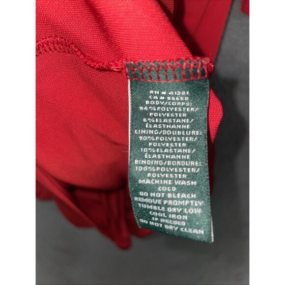 Ralph Lauren Dress Womens Extra Large Red Shift Half Sleeve Stretch Career - Picture 9 of 11